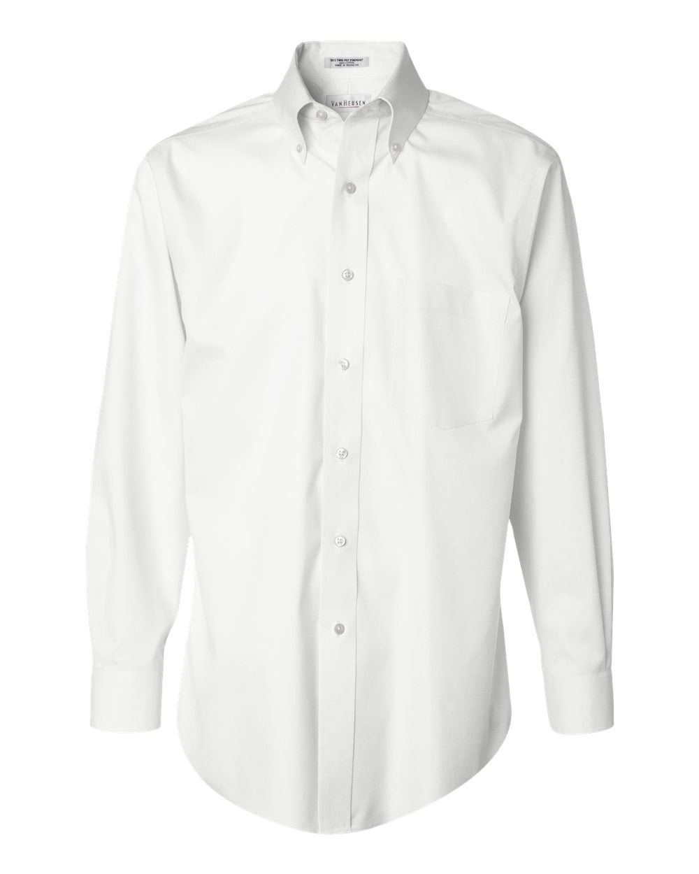 Van Heusen Chemise Oxford pour Homme à Pointe Pincée Sans Repassage, m, Blanc