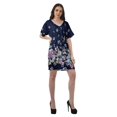 thumbnail image 3 of Moomaya Robes d'Anniversaire Femmes Robe de Travail Imprimée Femmes Bureau Robes à Col en V, 3 of 6
