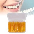 thumbnail image 4 of Interdental Brush, Efficient Braces Cleaner 60Pcs  For Children For Orthodontic Care Orange, 4 of 8