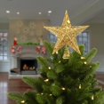 thumbnail image 4 of Ongmies Christmas Tree Star Topper, Golden Five-Pointed Star Christmas Tree Topper – Perfect Finishing Touch For A Beautifully Decorated Tree, Glittered 5 Point Star Treetop, 4 of 5