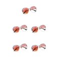 thumbnail image 1 of kurtrusly Vintage Frameless Glasses Fashion Statement Scratch Resistant pink 5Set, 1 of 6