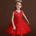 thumbnail image 3 of Robe Jupe Imprimée d'Été pour Filles, Robe Bouffante, Vêtements pour Enfants, Robes pour Filles Taille 10-12, Beige, Robes de Noël pour Filles Taille 10-12, Rouge, Robes pour Filles Taille 5, Robes de Noël Élégantes pour Filles, 3 of 3