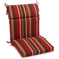 thumbnail image 1 of 18-inch by 38-inch Spun Polyester Patterned Outdoor Squared Chair Cushion, Montserrat Sangria, 1 of 1