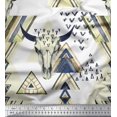 thumbnail image 1 of Soimoi Cotton Poplin Fabric Triangle & Animal Face Decor Fabric Printed Yard 42 Inch Wide, 1 of 3