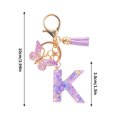thumbnail image 1 of TopLLC Tools&Home Improvement Initial Letter Keychains For Women Tassel Purple Cute Car Keychain For Wallet Backpack Bag A chopper, 1 of 4
