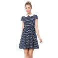 thumbnail image 1 of INSPIRE CHIC Robe pour Femme à Col Claudine, au-Dessus du Genou, avec Fermeture Éclair Dissimulée au Dos, 1 of 1