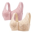 thumbnail image 1 of Sports Bras Women Front Closure Non-Restrictive Fit Bra Plus Size With Wireless No Padding​​ Plus Size Bra B 90B, 1 of 4