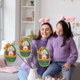 thumbnail image 4 of EGNMCR Easter Decorations Easter DIY Wooden Picture Board Rabbits Coloring Art Decoration Eggs Gift Parents And Children Activity Easily Accomplished Flowers 4ML Wooden coloring board, 4 of 6