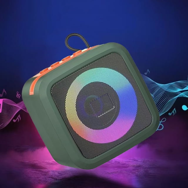 Chmadoxn Bluetooth Haut-Parleur, Audio Bluetooth RVB Coloré Batterie Élevée Faible Latence Bluetooth Multifonctionnel Grand Effet Sonore Haut-Parleur Bluetooth 5.3 Haut-Parleur Bluetooth en Plastique