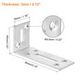 thumbnail image 2 of Unique Bargains Attaches d'Angle en L, Lot de 2 80x30x40 mm - Code d'Angle Galvanisé Ajustable à 90 Degrés, pour Raccommodage de Meubles (Argent), 2 of 7