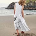 thumbnail image 2 of TJAZFJPA Robe de Plage Couvre-Maillot Mode Femme Col Rond Décontractée Imprimé Pissenlit 3D Sans Poignets Poche Longue Robe Débardeur Robe Décontractée Robes de Designer pour Femmes Robe pour Femmes, 2 of 6