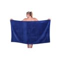 thumbnail image 2 of Puffy Cotton Large Terry Velour Cotton Beach Towel Soft Bath Towel - Navy Blue, 2 of 8