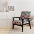 thumbnail image 2 of Designart "Carreaux pour Clans Contemporains" Chaise d'Appoint Rembourrée à Pois Roses - Fauteuil Moderne pour Chambre, 2 of 7