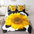 thumbnail image 1 of YST Sunflower Comforter Set, Black and White Cow Print, 7-Piece, Bedding Set, King Size, 1 of 5