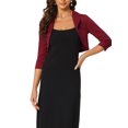 thumbnail image 1 of INSPIRE CHIC Boléros pour Femmes Boléros à Col pour Robe TG Rouge Foncé, 1 of 5