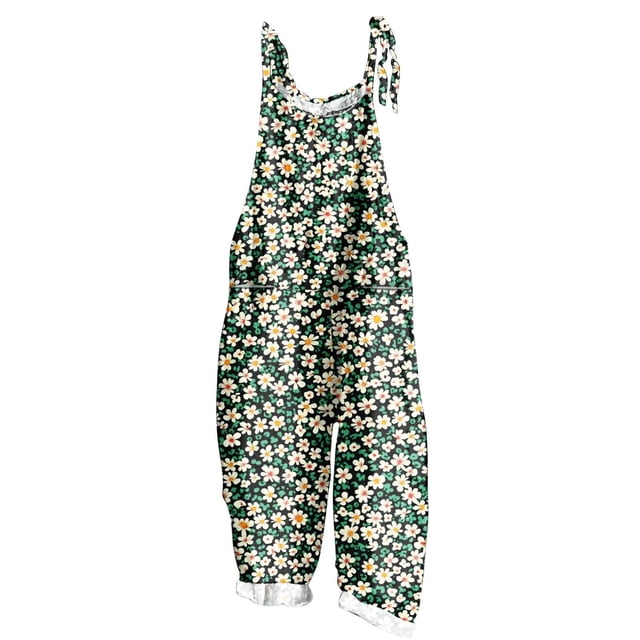 yoeyez Combinaisons Courtes pour Femmes Grande Taille, Combinaison Courte d'Été Imprimée pour Femmes Grande Taille Sans Manches à Bretelles Ajustables, Dos Nu, Combinaisons avec Poches Multicolore, 4TG