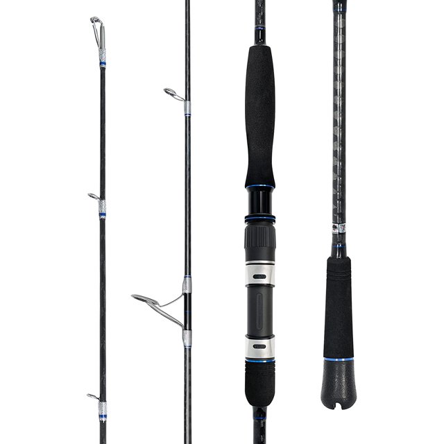 BLUEWING Spinning Rods Fishing Rod 1 Piece Fishing Pole with SIC K-series Guides and Stainless Steel Frame for Inshore Fishing, Bottom Fishing, Jigging, Offshore Fishing, 7'0"