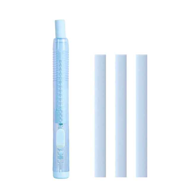 4-Pack Creative Mechanical Pen Shape Eraser Rubber Retractable Stationery School Eraser Pen Retractable Mechanical Eraser Pen Include Eraser Pen For School Painting Writing