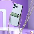 thumbnail image 4 of ziyahi Alloy Mobile Phone Back Clip Portable Adjustable Fashionable Removable Anti-lost Replacement Outing Chain Accessories Green Silver, 4 of 5