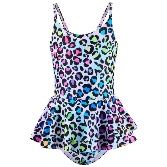 YOUSNH Girls' Fish Scale Swimsuit Girls' Dress Hot Spring Children's Swimsuit Bikini Set for Kids Light Green 6-7 Years
