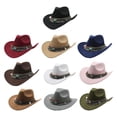 thumbnail image 3 of Decodeary Chapeau de Cowboy Premium Léger et Confortable Style Western Grand Application Polyester Beige Clair, 3 of 6