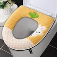thumbnail image 1 of Toilet Seat Cover,Toilet Seat Cushion with Adhesive Buckle Rabbit Toilet Seat Cushion with Handle Toilet Seat Cushion Toilet Seat Ring,Toilet Seats for Standard Toilets, 1 of 6