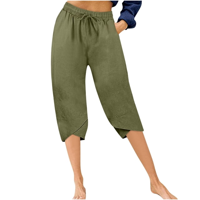 Yanlir Ladies' High Waist Straight Leg Trousers Solid Color Casual Pants with Button Fly Zipper Pocket Stretch Office Work Long Pants(Red,L)