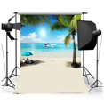 thumbnail image 4 of 2pcs 3X5Ft Summer Seaside Beach Photography Background Vinyl Studio Backdrop Props, 4 of 8