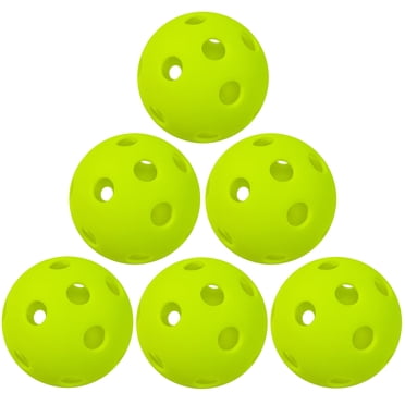 Romacci 6 Packs 26 Holes Indoor Pickleball Balls for Indoor Courts