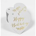 thumbnail image 2 of Inkdotpot 100 Pack Happy Birthday Favor Paper Tag Craft Real Gold Foil Hang Tag, 2 of 6