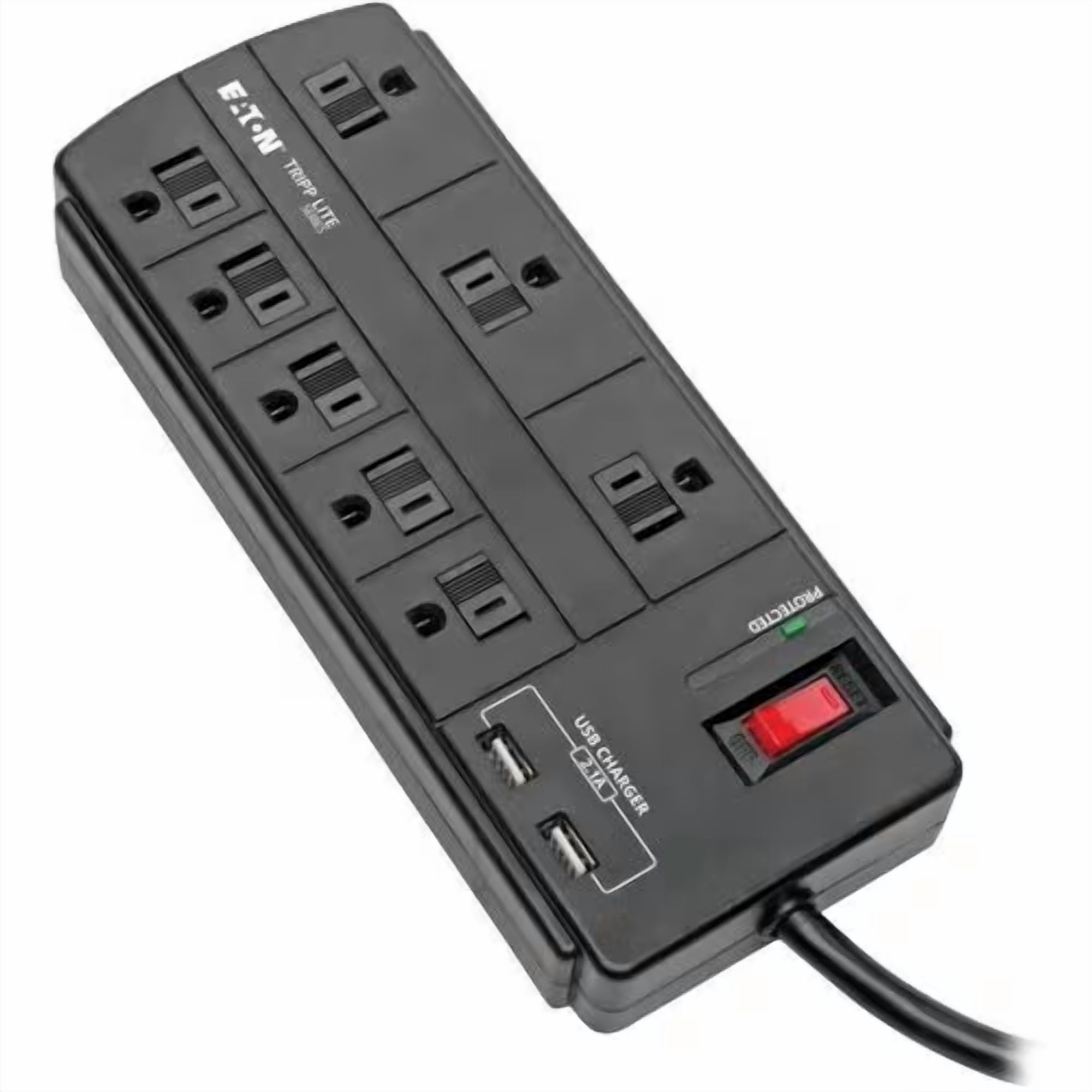 Tripp Lite Surge Protector Power Strip 8-Outlet 2 USB Charging Ports 8ft Cord