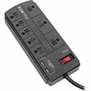 Tripp Lite Surge Protector Power Strip 8-Outlet 2 USB Charging Ports 8ft Cord