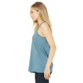 thumbnail image 3 of Bella Ladies Flowy Racerback Tank, S, Denim Slub, 3 of 3