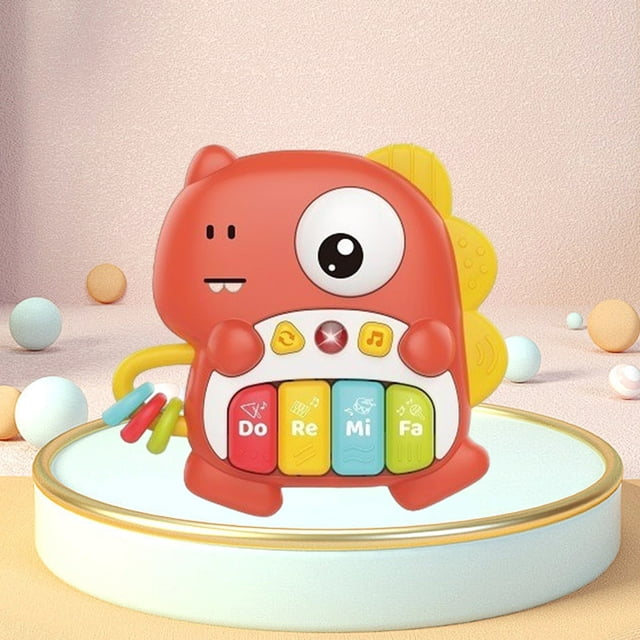 Children's Dinosaur Electronic Piano, Sound & Light Educational Toy, Finger Exercise Gadget, Early Childhood Learning Tool, Color Shape Matching Toy, Kids Musical Plaything, Toddler Developmental Toy