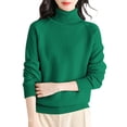 thumbnail image 2 of IMENGL Wool sweater turtleneck first line, Green M, Size M-2XL, 2 of 4