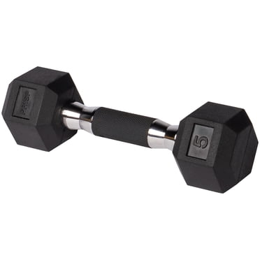 PRISP Haltère Hexagonal en Caoutchouc - Poids à Main en Fonte pour Gym à la Maison, Exercice et Mise en Forme avec Poignée en Caoutchouc; Vendu à l'Unité