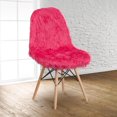 thumbnail image 4 of Shaggy Dog Hot Pink Accent Chair, 4 of 6