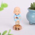 thumbnail image 4 of Coofit 4PCS Car Ornament Resin Cute Little Monk Figurine Desktop Decoration, 4 of 10