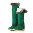 thumbnail image 1 of CHGBMOK Chaussures Longues Pointues à Enfiler en Velours de Neige Coton Chaud Solide Bottes de Chevalier Plates pour Femmes Mode Habillées en Liquidation, 1 of 4