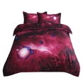 thumbnail image 1 of Unique Bargains 3D Galaxy Printed Duvet Cover Set Star Sky Cosmos Night Pattern Bedding Quilt (No Insert) Red Queen Size, 1 of 9