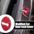 thumbnail image 2 of Unique Bargains 4 Pcs Verrous de Porte de Voiture Capuchons Protecteurs pour Toyota Highlander Carola Camry RAV4 Reiz Rouge Acier Inoxydable, 2 of 6