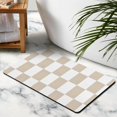 thumbnail image 5 of Checkered Bathroom Rug Runner, Luxurious and Long (20x32in): Non-Slip, Super Absorbent, Large Bath Mat, Soft Microfiber, Machine Washable, Perfect for Bathroom, Bathtub, Hallway, 5 of 5