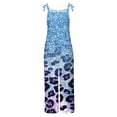 thumbnail image 4 of LOVZFMLL Combinaison pour Femme, Imprimée d'Été Sans Manches, Dos Nu, Ample, Longue, Bleu Pâle, S, 4 of 5