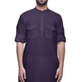 thumbnail image 2 of Atasi Cotton Long Kurta For Men Full Sleeve Indian Kurta Party Festive Wear, 2 of 5