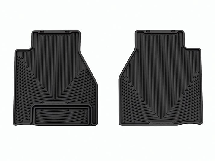 Weathertech Floor Mat W610 All-Weather; Direct-Fit; Deeply Sculpted Channels; Black; Thermoplastic Elastomer TPE; 2 Piece
