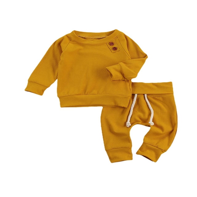 Baby Unisex Long Sleeve Pullover Tops and Long Pant