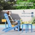 thumbnail image 4 of Outsunny Classic Adirondack Chair with Cup Holder for Backyard Blue, 4 of 10