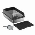 thumbnail image 2 of Jumbo Stainless Steel Cat Litter Box - 8" Deep, Non-Stick, Leakproof with Lid, Mat & Scoop for Large Cats, 2 of 6