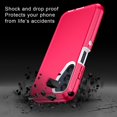 thumbnail image 4 of Petocase for Samsung Galaxy A15 5G Case,Shockproof Dust/Drop Proof 3-Layer Protection [Without Screen Protector] Rugged Heavy Duty Durable Cover Case,Pink/White, 4 of 7