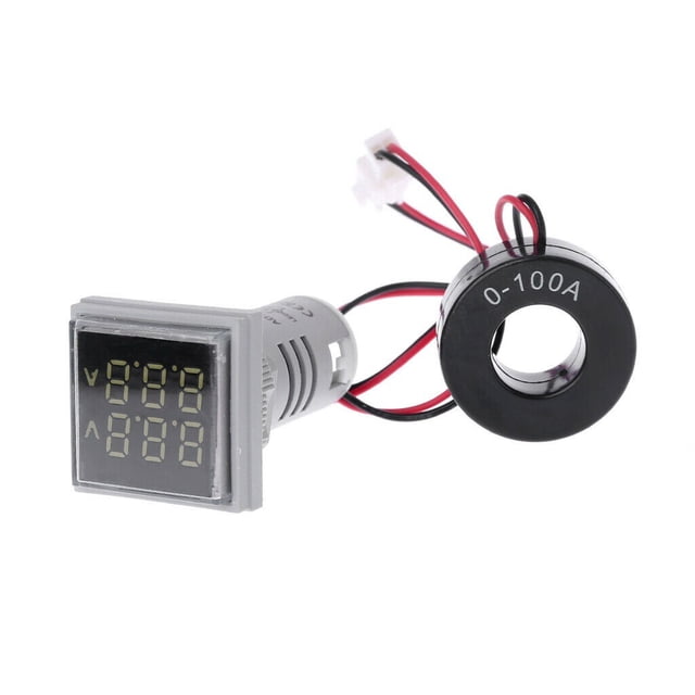 Led Digital Dual Display Voltmeter Ammeter Voltage Gauge Meter Ac 60-500V 0-100A